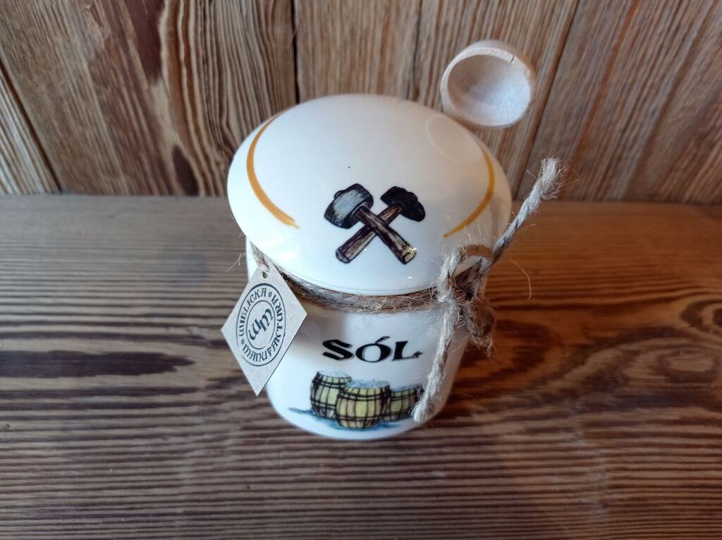 Ceramiczny pojemnik na sól Wieliczka – pamiątka z kopalni soli #1 - obrazek 4
