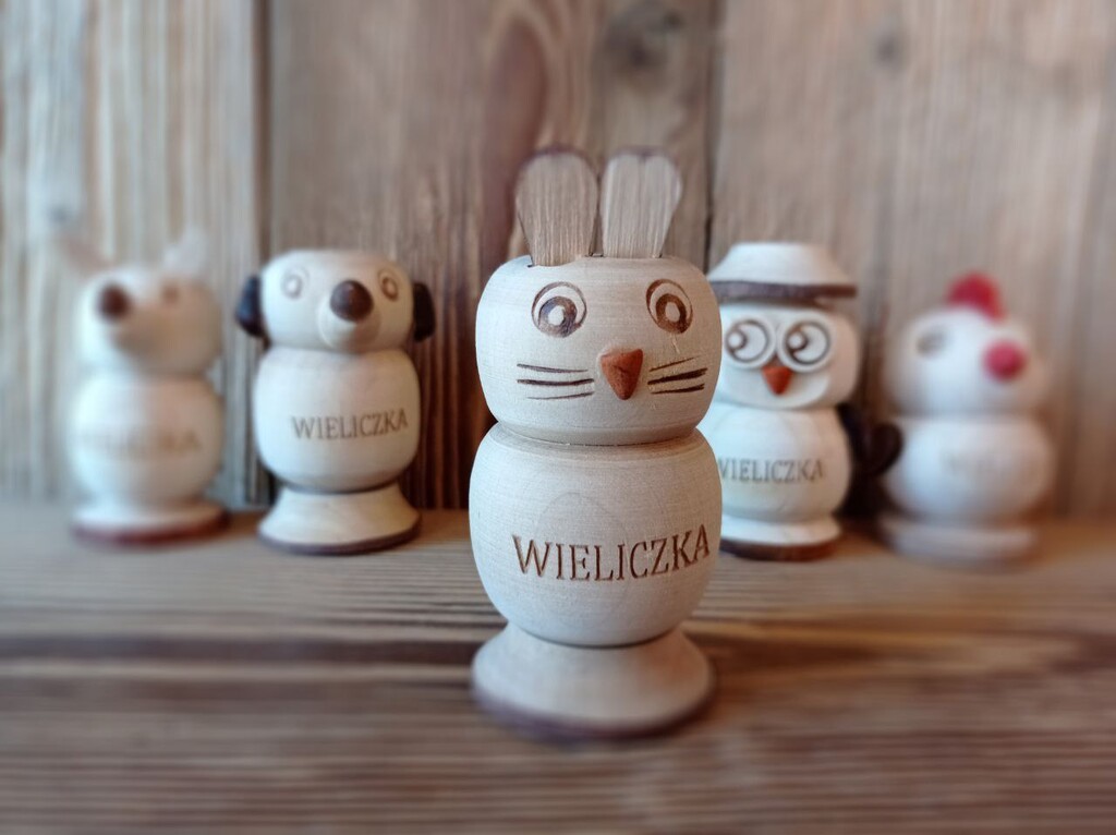 Solniczka drewniana królik Wieliczka