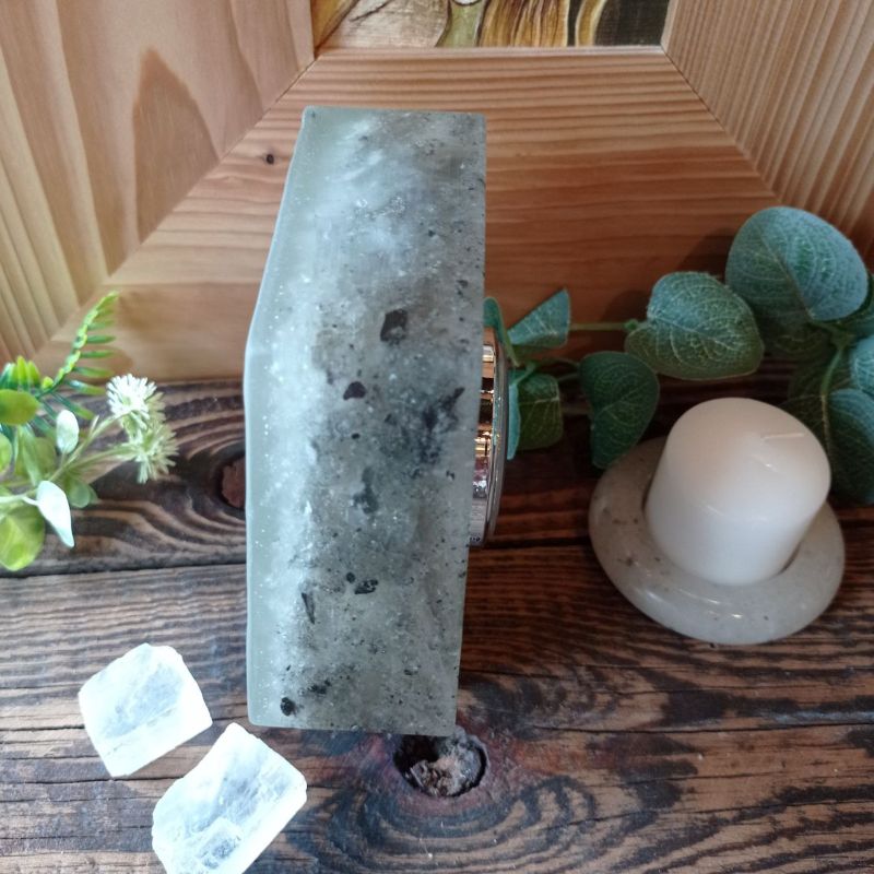 Solny Zegar Geometryczny – sześciokątny zegar z soli, nowoczesny design, naturalna dekoracja - obrazek 6