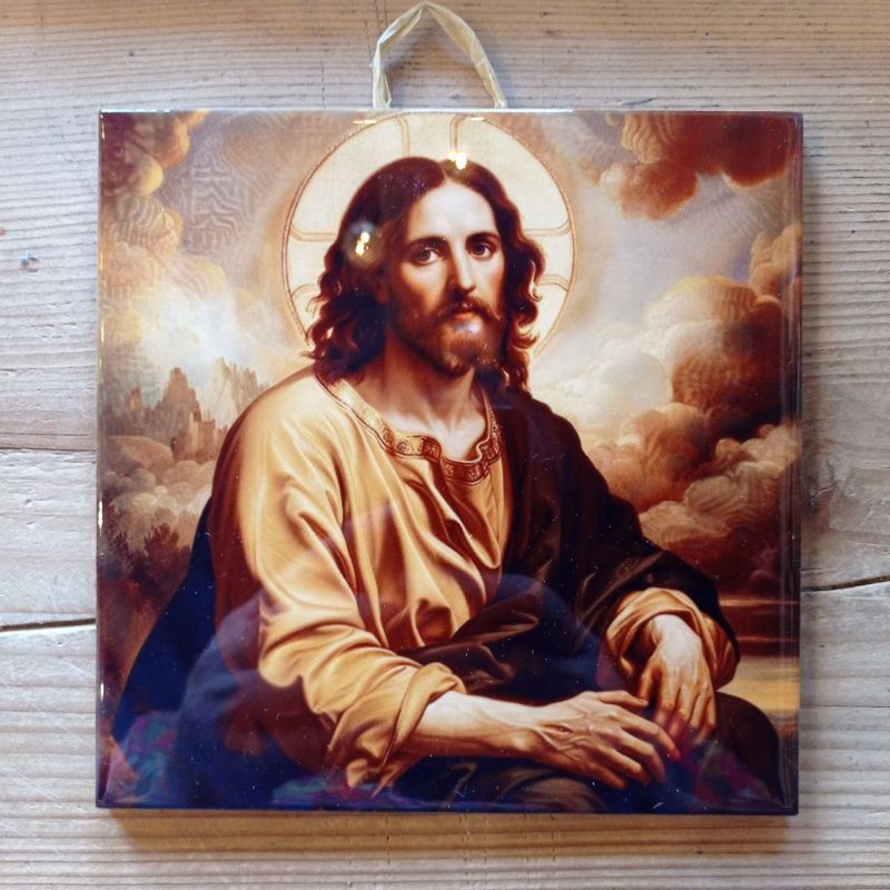 Kafel ceramiczny obrazek "Jezus – Spokój i Światłość" dekoracja ścienna - obrazek 3